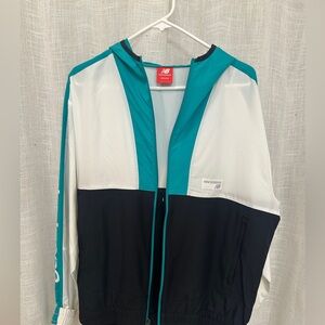 New Balance Women's Teal and Black Windbreaker